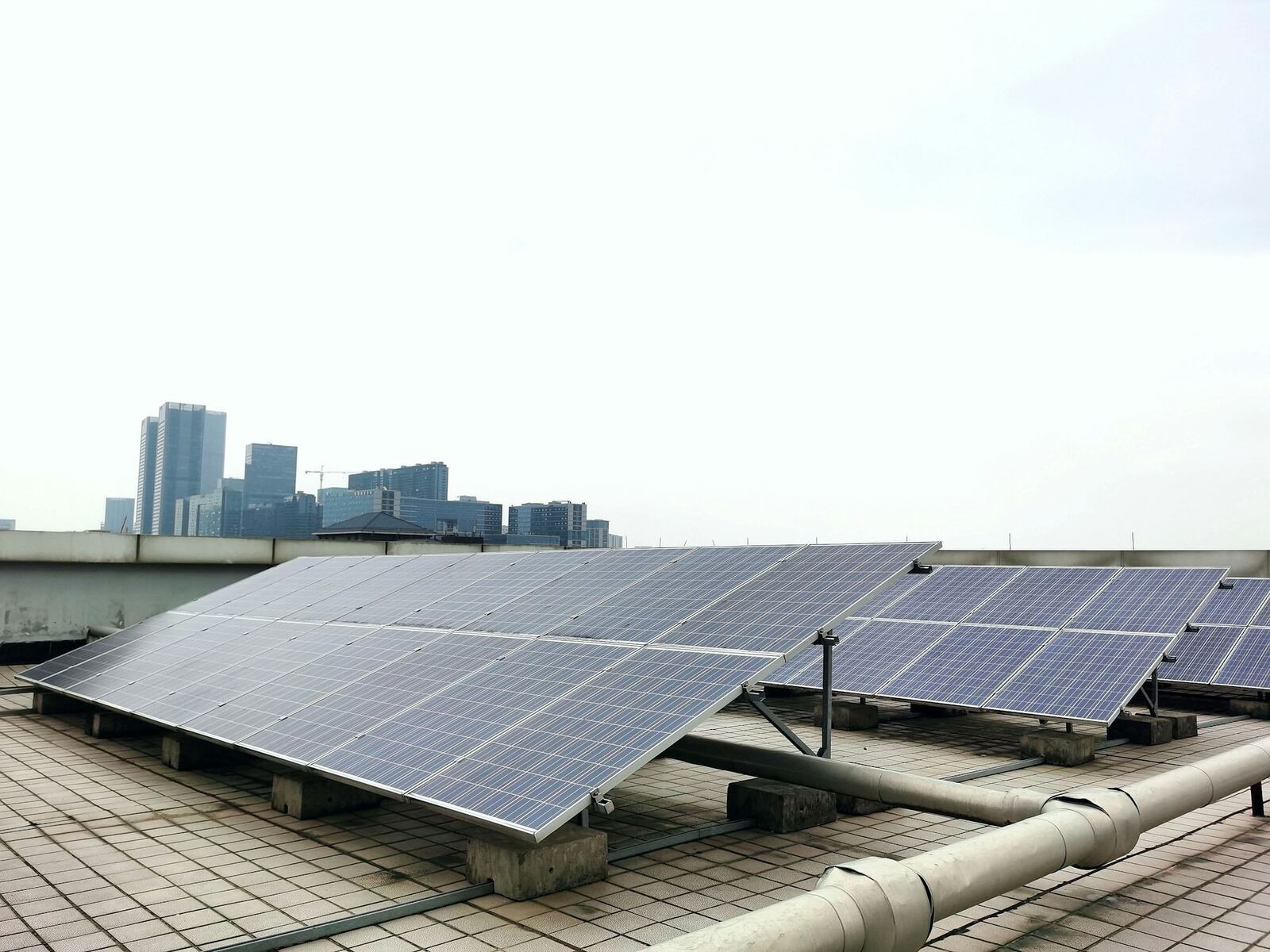 Rooftop solar array sized for a Baja home
